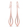 DTPsilver® Hook Earrings 925 Sterling Silver Yellow Gold-Plated or Rose