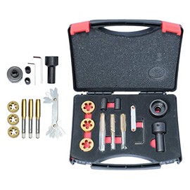 12PCS Tap and Die Set, Thread Repair Tool Kit for Wheel Studs & Nuts M12x 1.25 M12 x 1.5 M14x1.5