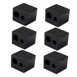 Healeved 6pcs Dual Hole Eyebrow Pencil Sharpener Compact and Lightweight Makeup Tool for Eyeliner and Lip Liner and Portable Cosmetic Sharpener for Travel and Daily Use