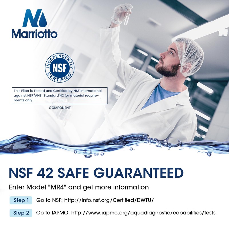 MARRIOTTO MRW4 Refrigerator Water Filter Compatible with EDR3RXD1, 4396841, 4396710,
