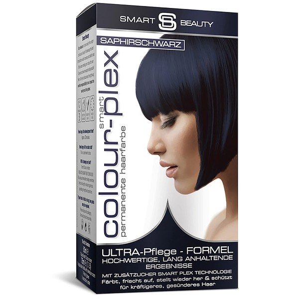 Smart Beauty Permanent Blue/Black Hair Colour, No PPD, 100% Vegan Formula, Cruelty Free, with Smart Plex Anti-Hair Breakage Technology for Protection and Strengthening of Hair