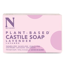 Dr. Natural Lavender Castile Bar Soap 2 Pack - Made with Essential Oils and Shea Butter, Ultra-Moisturizing Body wash, Facial Cleanser or Hand Soap