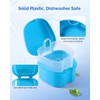 JMU 2pcs Denture Bath Case, Denture Cup for Soaking Dentures