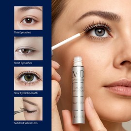 MD Lash Factor Eyelash and Brow Growth That Enhances Your Natural Lashes For A Fuller Thicker Longer Look (1 Oz - 3 Month Supply)