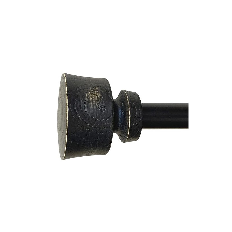 Stockton 48-86 Inch Adjustable Curtain Rod Set, 5/8 Inch Diameter