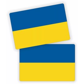(2) UKRAINE 2x3 Vinyl Flag Stickers Decals Car Truck Window Laptop Ukrainian UKR