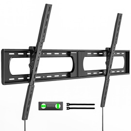 monTEK Heavy Duty XXL Tilting TV Wall Mount for 37-140'' Extra Large Flat & Curved TVs up to 300 lbs, 4× Load Tested, 1.2" Ultra Slim Low Profile Bracket, Fits 16"/18"/24" Studs, Max VESA 1200×800mm