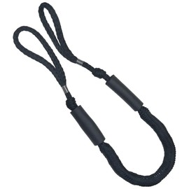 JT-HLM Black Bungee Dock Line Mooring Line Boat Dock and Anchor Lines 1.2m for Boat Yacht