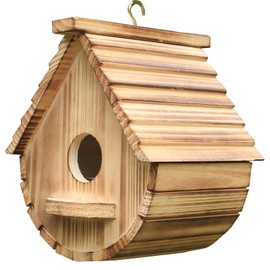 Bird House for Outdoor, Bird houses Outside, Wooden Bird house Clearance Bluebird Finch Cardinals hanging BirdHouse for Garden Viewing