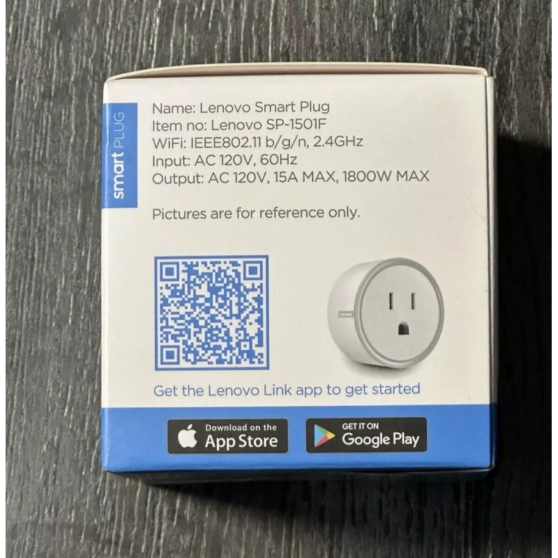 Lenovo Smart Plug, Remote Control App W/ Alexa Surge Protect
