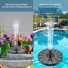1.5W Solar Fountain Pump with 6 Nozzles Free Standing Water