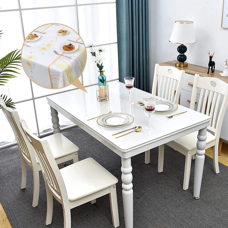 137*180cm Yellow PVC TableCloth Party Wipeable Table Cloth Rectangular,Easter Egg