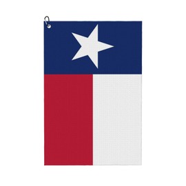 BJQ Golf Towel Texas Flag Golf Towel with Carabiner Clip Microfiber Towel for Golf Bag Men and Women Golf Accessories