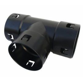 Scheiter KG - T-piece DN50 drainage accessories - black - polypropylene (PP) or comparable plastic material - drainage tee - drainage connector - drainage fitting - 1 piece
