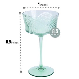 Mixer's Mark Colored Coupe Glasses