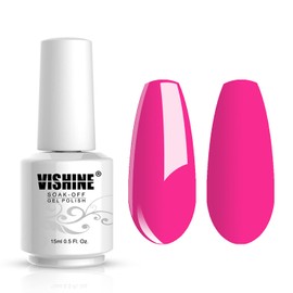 Vishine Gelpolish Soak-off Nail Art UV LED Nail Polish Salon Manicure Hot Pink(558)