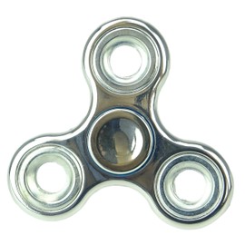 Christmas Concepts® - Exclusive Fidget Hand Spinner - Stress Reducer, Stress Relief, Autism - METALLIC SILVER