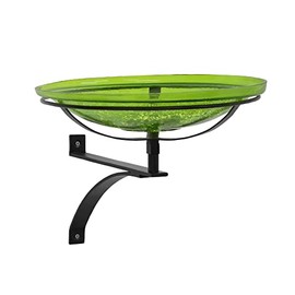 Achla Designs 201-5031 14" Fern Green Crackle Glass Wall Bracket Birdbath