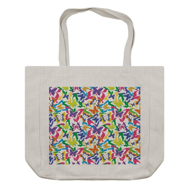Ambesonne Butterfly Shopping Bag, Different Sized Butterfly Silhouettes Sense of