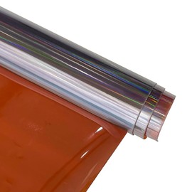 XHT 30 x 135 cm Transparent Vinyl Faux Leather, Tinted Colour Clear Jelly Artificial Leather for DIY Handbags, Crafts Making (Brown)