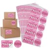 Baiinjiene 300 Pcs Fragile Stickers for Shipping, Pink Handle with