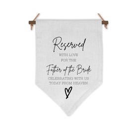 Reserved For Those In Heaven Wedding Memorial Sign, Reserved Signs Memorial For Wedding Chairs, Wedding Memorial Sign, Wedding Sign For Chairs (Father Of The Bride)