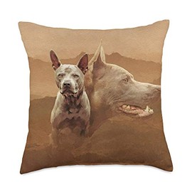 K9PrintArt Thai Ridgeback Dogs Collage Throw Pillow, 18x18, Multicolor