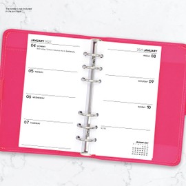 2027 Week on Two Pages Diary Refill Compatible with Filofax personal size