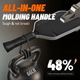 Pickleball Paddle, Carbon Fiber Pickleball Paddle | 16MM Thick Face with Cushion Grip, Enhanced Spin Control & Power - Pickle Ball Rackets for Adults, Indoor/Outdoor