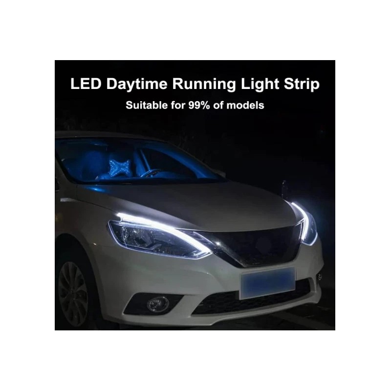 xglow 2x 24" DRL LED Headlight Strip Daytime Running and