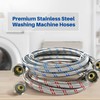 K&J Premium 6ft Washing Machine Hoses Burst Proof 2 Pack
