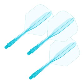 Lavishio Pack of 3 Professional Very Durable 2-in-1 Combined Dart Flights and Shafts Dart Flights with Shaft, Dart Shafts and Flights, Dart Flyer with Integrated Sheep (Blue-Green)