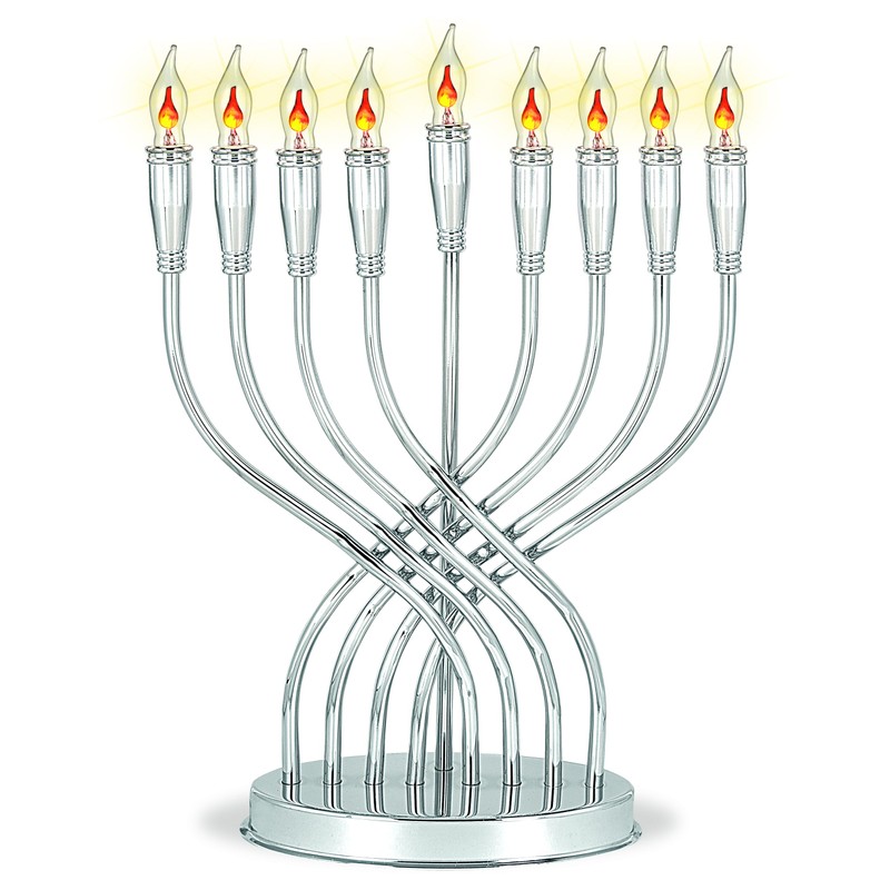 Aviv Judaica Flickering Flame Bulbs 9 Pack, E12 Base, Clear