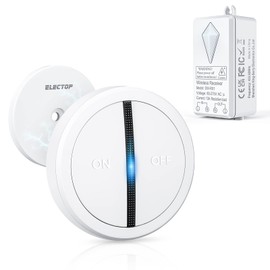 Wireless Switches for Lights, ELECTOP Magnetic Multi Way Remote Control Light Switch, No Wire, 1300 FT Long Range Wireless Panel Switch for LED Bulbs, Ceiling Lights, Lamp, Fans