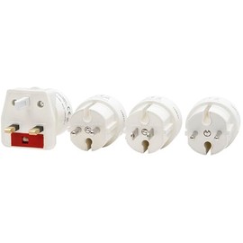 Kopp 176219345 Travel Adaptor Set, 4 Pieces, White