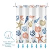 Lexfvpoo No Hook Nautical Coastal Shower Curtain with Snap in