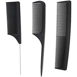 3 piezas peine de peinado profesional peine de cola de fibra de carbono antiestático para peluquería herramientas de peluquería accesorios(01)