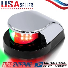 Gearzaar Boat Navigation Lights Red and Green LED Marine Navigation Light Boat Bow Light