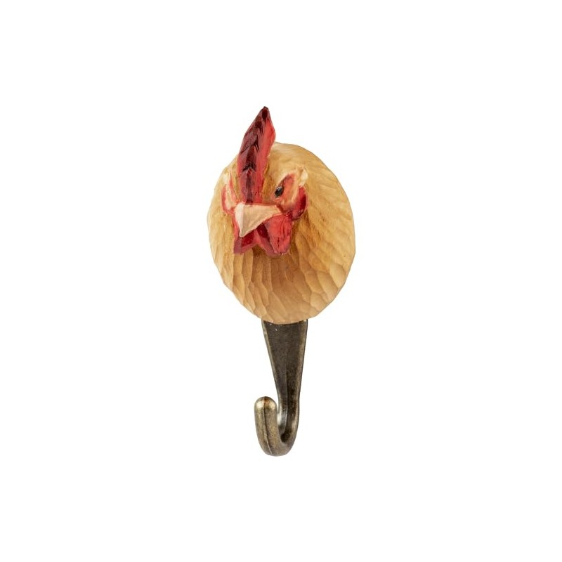 WILDLIFEGARDEN Wildlife Garden WG4511 Chicken Hand Carved Wall Hook