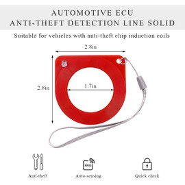 povtii 2 PCS Car Key Test Coil, Auto Key Lock Chip Induction Signal Diagnostic Test Card, Automotive Anti-Theft System Auto-Sensing Signal Quick Test Tool, Car Accessories