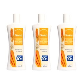 3 Pack Crema Corporal - SkinH2O - Hidratación Profunda 350ml - Con Trigo y Avena