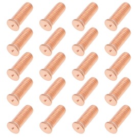 YINETTECH 200pcs M6x16 Carbon Steel Copper Plated Stud Weld Spot Copper Welding Screw Solder Point Nail Stud or Capacitor Discharge
