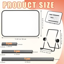 Flutesan Knitting Pattern Holder with 4 Replacement Magnets 8.27 x 11.81 Inches Knitting Chart Keeper Cross Stitch Magnetic Board Cross Stitch Accessories and Supplies for Crochet