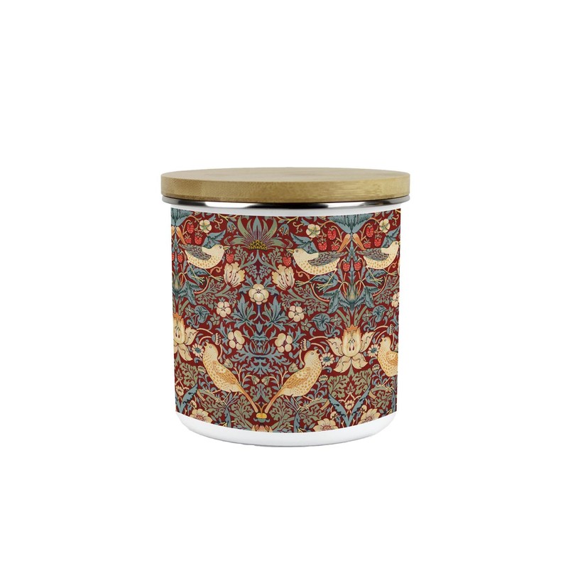 Purely Home Red Strawberry Thief Tea Storage Canister - Morris