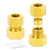 ERGAOBOY Brass Compression Pipe Fitting, 12 mm Pipe OD X