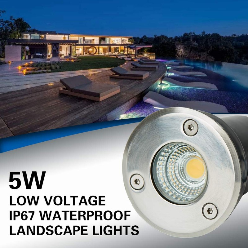 Eleglo Led Landscape Lights (Low Voltage 5W, IP67 Waterproof) -