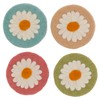 Boston International Set of 4 Felted Drink Coasters, 3.75" Diameter,