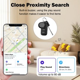 AndThere Smart Tracker Tag, Key Finder Item Finders Locator Compatible with iOS, Children Tracking Tag Device IP67 Waterproof, Mini Bluetooth Tracker for Cat Luggage Suitcases Wallets Kids