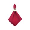 DII Everyday Collection, Fringed Solid Tabletop, Napkin Set, Wine, 6
