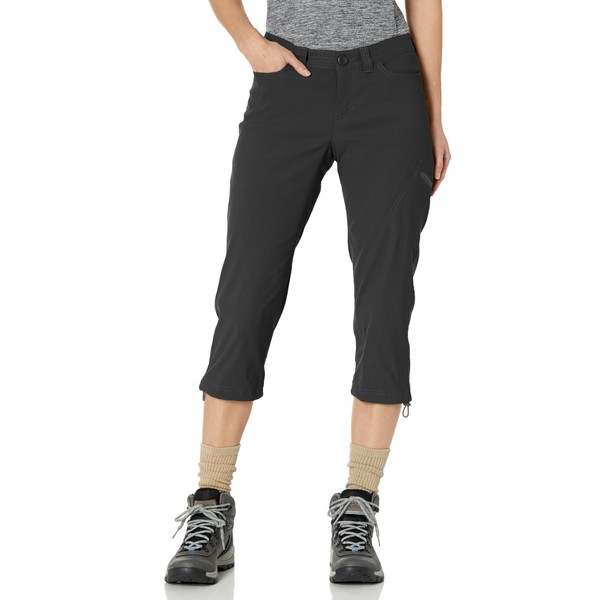 Eddie Bauer Womens Rainier Capri Pants, Black, 8 US